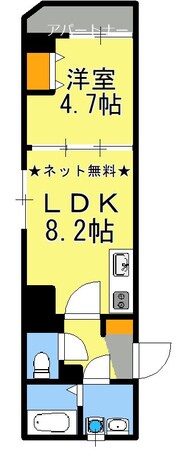 甲東中学校前駅 徒歩4分 6階の物件間取画像